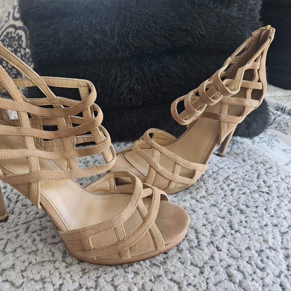 Michael Michael Kors Beige Gladiator Strappy  Bootie  Sandel Size 9 - Picture 3 of 3